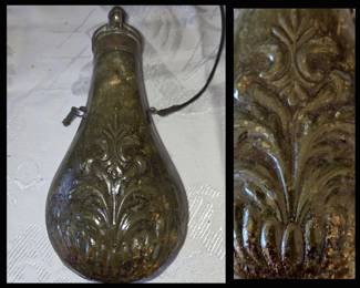Antique Metal Powder Horn