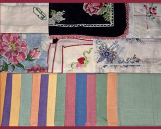 Sample of the Vintage Handerchiefs Available