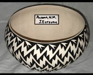 Stunning Acoma Pottery Signed J. Estevan