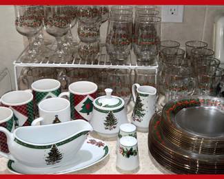 Christmas Dishes and Glassware