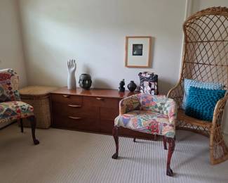 Lane Furniture, Antique chairs, Palm Beach Rattan chair