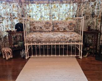 Antique Wrought Iron Daybed / Crib