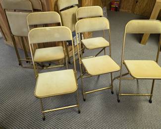 A. Fritz Velvet folding chairs