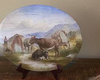 Large painted porcelain South American