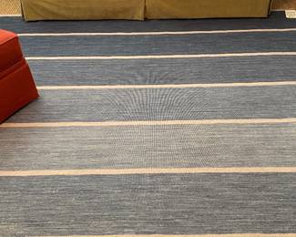 Pottery Barn rug variegated blue rug