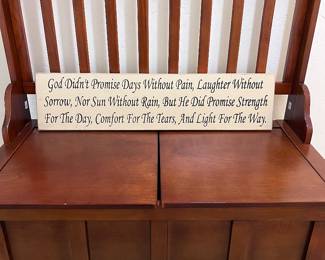 Mission-Style Hall Tree w Storage Bench
