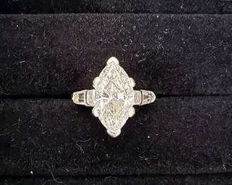 14K 2 Ct.  Marquis Diamond Ring