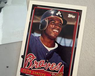 Deion Sanders Braves Baseball card
