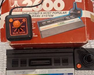 Vintage Atari 2600 in box with game