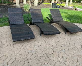 Wicker lounge chairs 