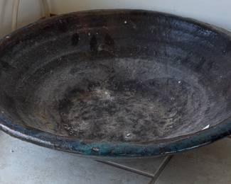 Large Pottery Bowl (Use as birdbath/fountain)