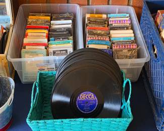 Vinyl records and 8 track tapes