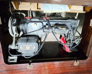 Singer Sewing Machine & Table