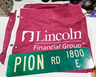 Huge Lincoln Banner - PION RD Sign