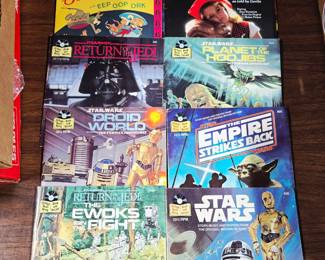 Star Wars, ET, & Jetsons 33 1/3rd and books