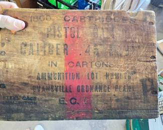 Evansville Ordnance .45 Caliber Pistol Ammunition Box