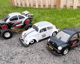 Large VW RC Cars - Herbie Fully Loaded, XT Buggy, & New Beetle