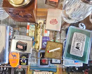 Lighters - Falstaff Beer, Lincoln, REX Batteries, Camel Trench, Allied Van Lines