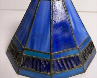 266 geometrictiffanystylebluestainedgla
