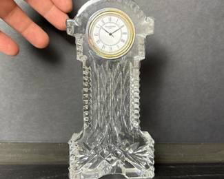 161 waterfordcrystalmantledeskclockwith