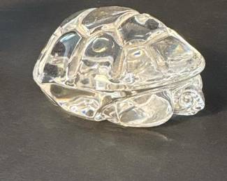 170 clearglassturtlefigurinepaperweight