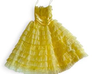 Homemade Yellow Lace Dress