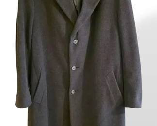London Fog Black Overcoat Mens Size 46L
