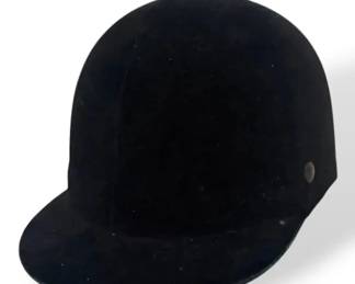Black Velvet Equestrian Horse Riding Helmet