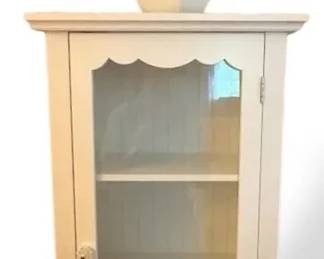 White Accent Cabinet  Lamp