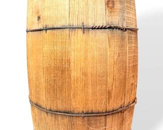 Wooden Barrel, 19 Tall