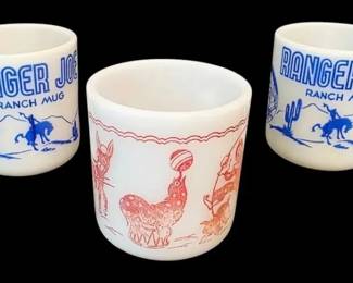 Hazel Atlas Ranger Joe Mugs  Circus Childs Mug