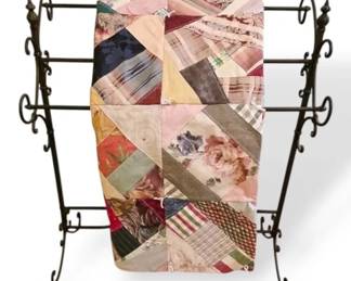 Handmade Crazy Quilt  Black Metal Quilt Rack