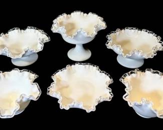 Fenton Silver Crest Ruffled Glassware
