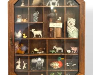 Shadow Box Display Case w Trinkets