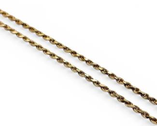 14k Gold Rope Chain, 24 9.69g