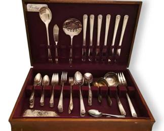 Prestige Silver Plate Flatware, Tuder Plate Pieces  More  64 Pieces Total