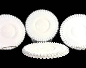 Fenton Silver Crest Platters 11.5 
