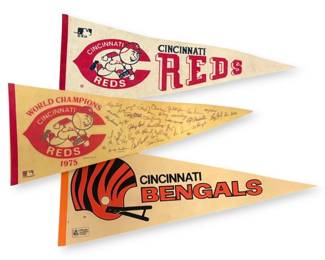 Vintage Cincinnati Bengals  Cincinnati Reds Pennants