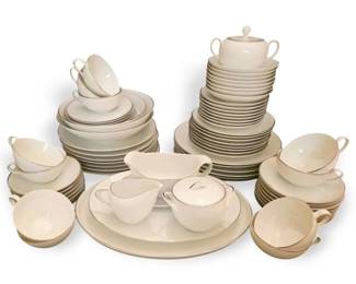 Noritake Solitude  Style House Fine China Platinum Ring 70 Pieces
