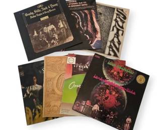 1970s Rock Band Vinyl Records  The Rolling Stones, Iron Butterfly, Santana,  More