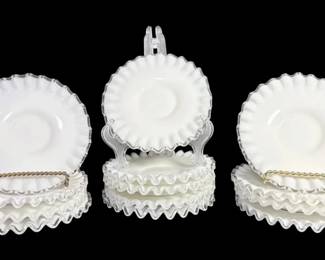 Fenton Silver Crest 6 Plates, 13 Pcs