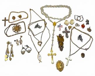 Gold Toned Pins, Brooches,  More Christian Jewelry