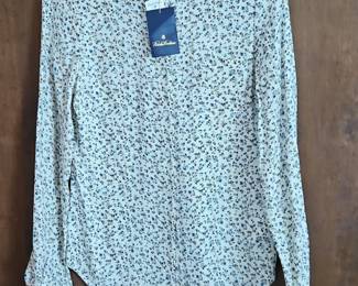 Womens Floral Print ButtonUp Shirt