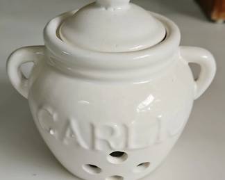 Ceramic Garlic Keeper Jar