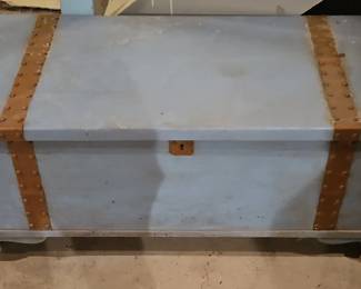 Vintage Blue Steamer Trunk