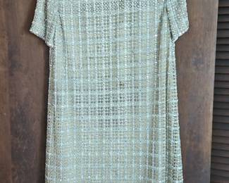 Vintage Beaded Tweed Dress