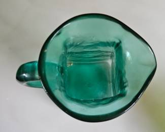 Teal Blenko Style Glass Pitcher second image