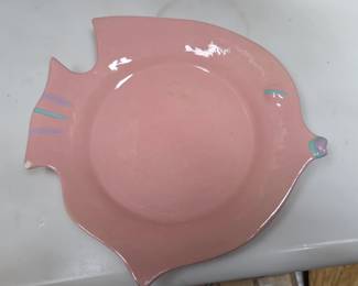 Pink Fish Studio Art Plate