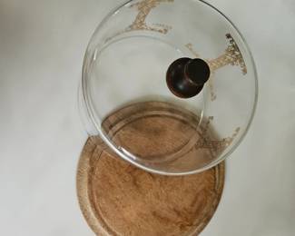 Glass Cake Dome with Wood Base, in diameter second image