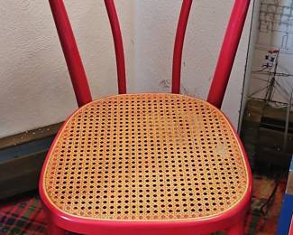 Red Bentwood Bistro Chair